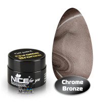 Гель краска жидкий металл Nice Chrome bronze 5 мл